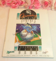 MLB Florida Marlins Official Opening Day 1993 Inaugural Game Program &amp; Ticket - £10.27 GBP