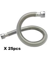 25 Pack Corrugated Stainless Water Heater Supply Connector Hose 3/4&quot;FIP ... - $173.25