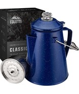 12 Cup Enamelware Percolator Coffee Pot For Camping, Cabins, Hunting, Fi... - £39.02 GBP