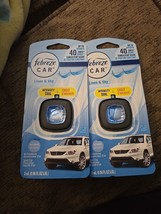 2 Febreze Car Vent Clip Air Freshener, Linen &amp; Sky 1 Count (Y146) - £13.42 GBP