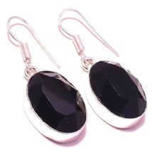 Black Spinel Handmade Christmas Gift Earrings Jewelry 1.80" SA 2030 - £4.13 GBP