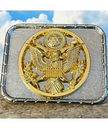 Vtg 1980&#39;S Great Seal Of The UNITED STATES Belt Buckle Silver/Gold Color... - $21.77 CAD