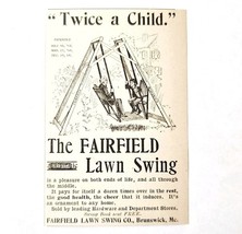 Fairfield Automatic Lawn Swing 1897 Advertisement Victorian Furniture AD... - $372.61 MXN
