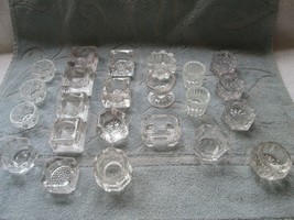 Individual clear salts, 23 total mostly non-matching vintage - $35.00