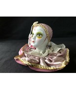 Beautiful Vintage Porcelain Half Doll Pin Cushion - £39.33 GBP