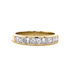 Dimaya 14k Yellow Gold 3/4ct TDW Princess-Cut White Diamond Wedding Band - £991.01 GBP