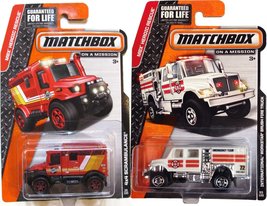 Matchbox Emergency Response Scrambulance 4x4 &amp; Int. Workstar Brush Fire Truck 20 - £33.72 GBP