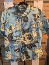 BONOBOS Hawaiian Button Shirt-Slim Fit Floral Short Sleeve EUC Medium Short - £8.30 GBP