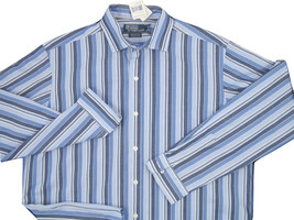 NEW $125 Polo Ralph Lauren Shirt!  L  Blue Stripe  Westerton Style  Weat... - $52.99