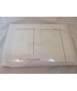 Yves Delorme Parure 4P King Percale Sheet Set France White Silver - $302.35