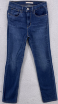 Levis 724 Jeans Women Size 27x32 Blue High Rise Slim Straight Denim Pants - £11.65 GBP