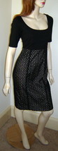 SUSANA MONACO Black Stretch Cotton Scoop Neck Embroidered Eyelet Dress (6) - £19.43 GBP