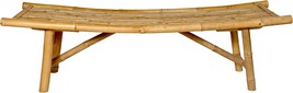 Outdoor Bench | Natural Bamboo | Japanese Style | 59&quot;X18&quot;X18&quot; Boohugger - $518.92