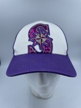 Youth Seattle Mariners New Era Hat Purple Bedazzled Sparkle Baseball Cap Child - £8.39 GBP