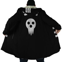 Anime Cloak Coat Death The Kid Unisex Cloak Soul Eater Fleece Jacket XS-5XL - £63.38 GBP+