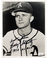 BOBBY SHANTZ  Autographed SIGNED BRAVES 8&quot;x10&quot; PHOTO 1952 AL MVP JSA CER... - $465.82 MXN