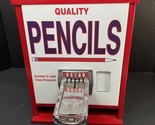 Vtg Quality Pencils Coin Op 25¢ Cent Operated School Vending Machine No key - $279.57