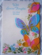 Vintage Ambassador Cards Butterfly With Special Thoughts Birthday Card 1... - $2.99