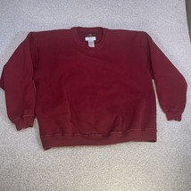 Vintage Russell Athletic Members Mark Sweatshirt Mens 2XL Maroon Red - $24.99