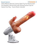 Efficient Remote Control Adult Toy for Women 8.87 Inch Realistic Silicone - $69.34 CAD