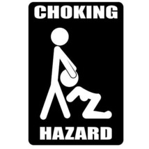 Choking Hazard | Decal Vinyl Sticker | Cars Trucks Vans Walls Laptop | SIG Shoot - $3.91