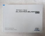 2014 Hyundai Elantra / Elantra Coupe Owners Manual [Paperback] Hyundai - $20.50