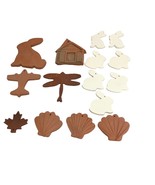 Lot of 15 Bisque &amp; Redware Rabbits Shells Dragonfly Etc Ready to Paint a... - £15.70 GBP