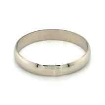 4mm Wedding Band Ring REAL Solid 14k White Gold 2.8g Size 12.25 - £306.46 GBP