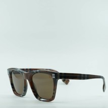 BURBERRY BE4348 396673 Brown Check/Brown 52-21-145 Sunglasses New Authentic - $143.28