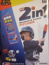 PLAY LEARN: 2 in 1 RC Baseball &amp; Tennis Pitching Machine, Remote Control... - £44.32 GBP