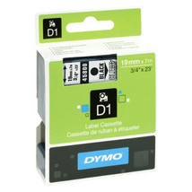 Dymo S0720820 DY D1 19MMX7M 3/4X23 BK/CLR GLOBAL - $50.79