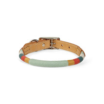 YOULY The Wanderer Green Rope &amp; Leather Dog Collar, Small - £10.38 GBP