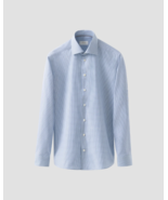ETON Sz 17.5 / 44 Organic Cotton Check Elevated Twill 3D Dress Shirt Lig... - $1,990.27 MXN