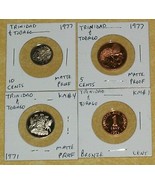 TRINIDAD TOBAGO CAMEO MATTE COIN 1971 1977 2007 LOW MINT 1 5 10 25 CENT ... - £77.68 GBP