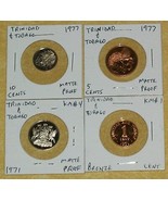 TRINIDAD TOBAGO CAMEO MATTE COIN 1971 1977 2007 LOW MINT 1 5 10 25 CENT ... - £74.04 GBP