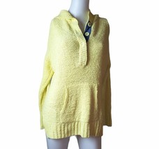 Caslon Yellow Hooded Pullover Sweater Long Sleeve Pouch Pocket Size SP NWT - £23.55 GBP