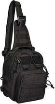 Black Yakeda Tactical Edc Backpack Military Sling Shoulder Bag For, Hiking. - £35.83 GBP