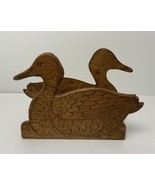 Vintage Duck Shape Wood Napkin/Mail Holder Cabin Farmhouse Decor Hunting... - €15,43 EUR