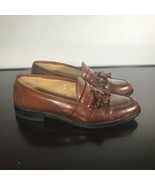 JOHNSTON &amp; MURPHY 9M Super Prime Brown Leather Dress Shoes Tassel Loafer... - $19.80