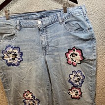 Lame Bryant Embroidered Jeans Size 23 Boyfriend Floral - $18.00