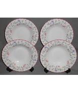 Set (4) Johnson Brothers SUMMER CHINTZ PATTERN Rimmed Soup Bowls ENGLAND  - £31.14 GBP