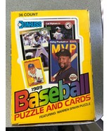 1989 Donruss Baseball Puzzle And Cards Box 32 Wax Packs BOX NOT SEALED - $53.91 CAD