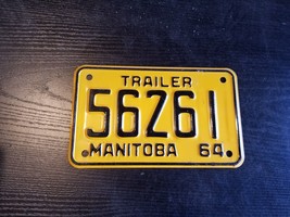 1964 Manitoba Trailer License Plate - $29.34