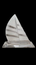 Mid-Century Modern Signed Reggie Larson Lucite Decorative Sail Boat  - $47.52