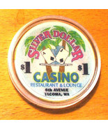 (1) $1. Silver Dollar Casino Chip - 6th Avenue - Tacoma, Washington - 2005 - $10.96 CAD