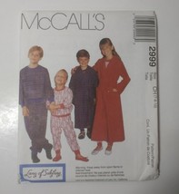 McCall&#39;s 2999 Size 7 8 10 Boy Girl Robe Belt Pullover Pajama Top Pull-on Pants - £10.26 GBP