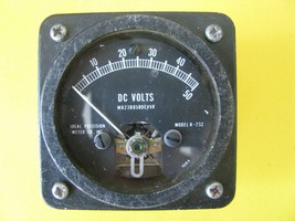 Voltmètre Vintage Mètre 0-50 Vdc - $25.91