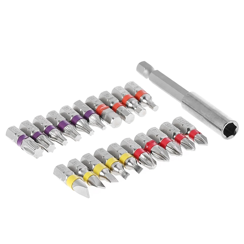20 Pcs Torx Flat Hex Screwdriver Bit Set PH Head Color Coded with Magnetic Holde - £166.14 GBP