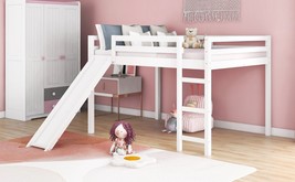 Loft Bed with Slide, Multifunctional Design, Full (White) - £251.58 GBP