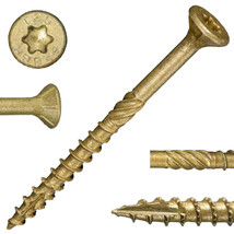 9 x 2-1/4&quot; Star Drive Tan SaberDrive® Deck Screws 5 lb. Tub (532 pcs.) - £36.98 GBP